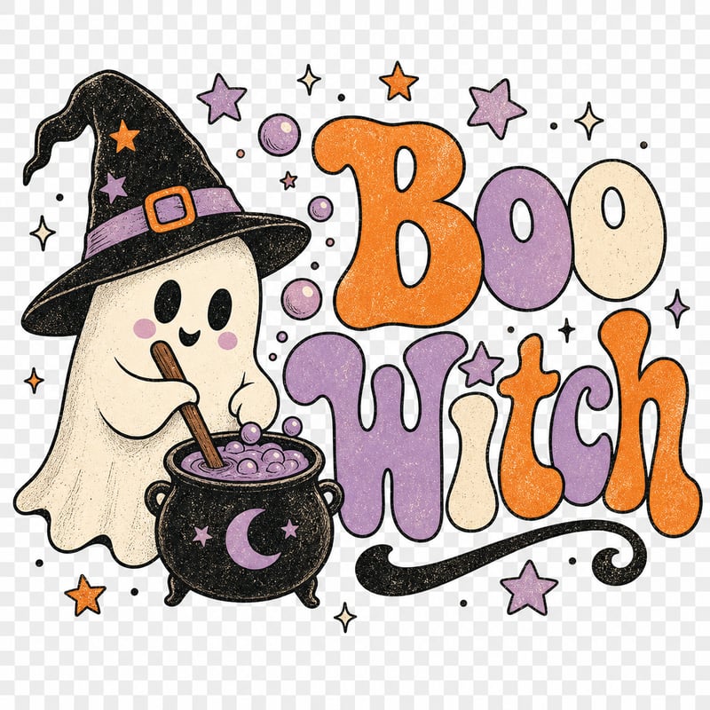 Boo Witch Ghost Illustration