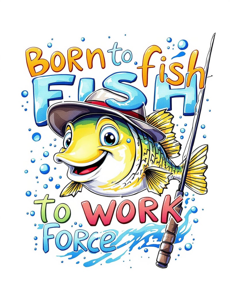 Born to Fish T-Shirt Design