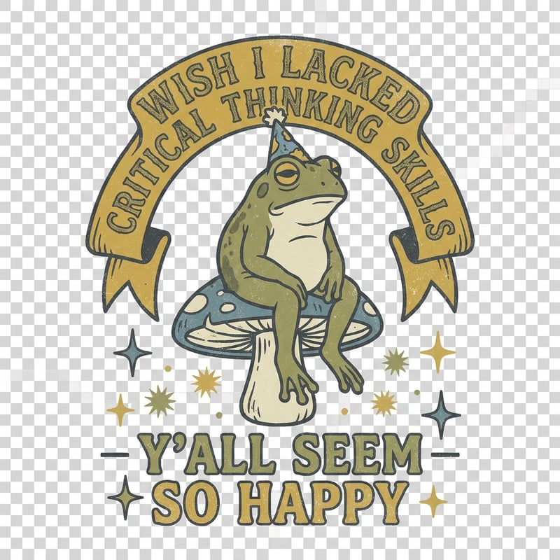 Deadpan Frog Vintage Lettering Tee