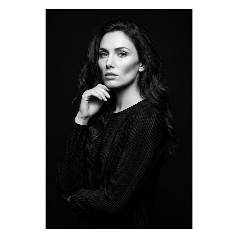 Black and White Portrait of Woman