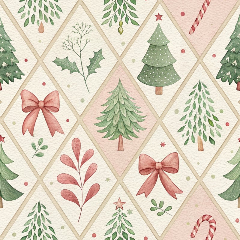Playful Pastel Christmas Pattern