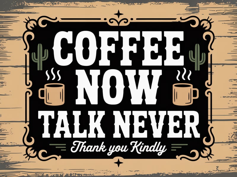 Vintage Western Coffee Typography