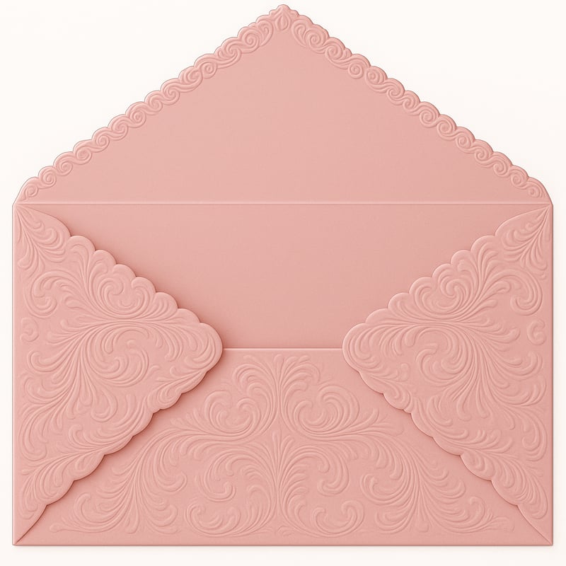 Pink Blush Brocade Envelope