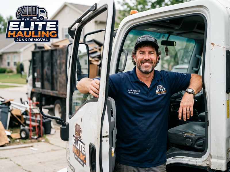 Junk Removal Owner Posing by Work Truck