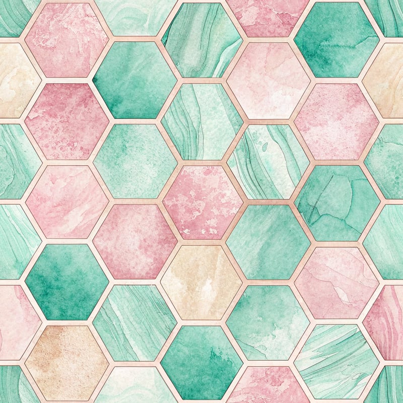 Pastel Hexagon Seamless Pattern