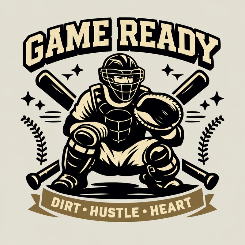 Youth Baseball Catcher Graphic