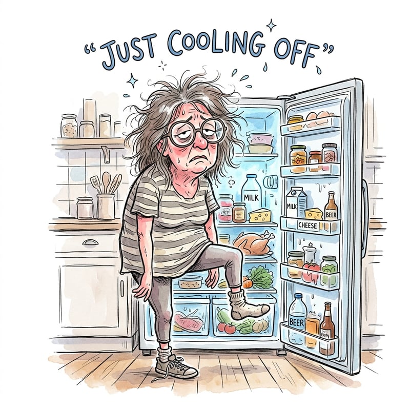 Funny Menopause T-Shirt Illustration