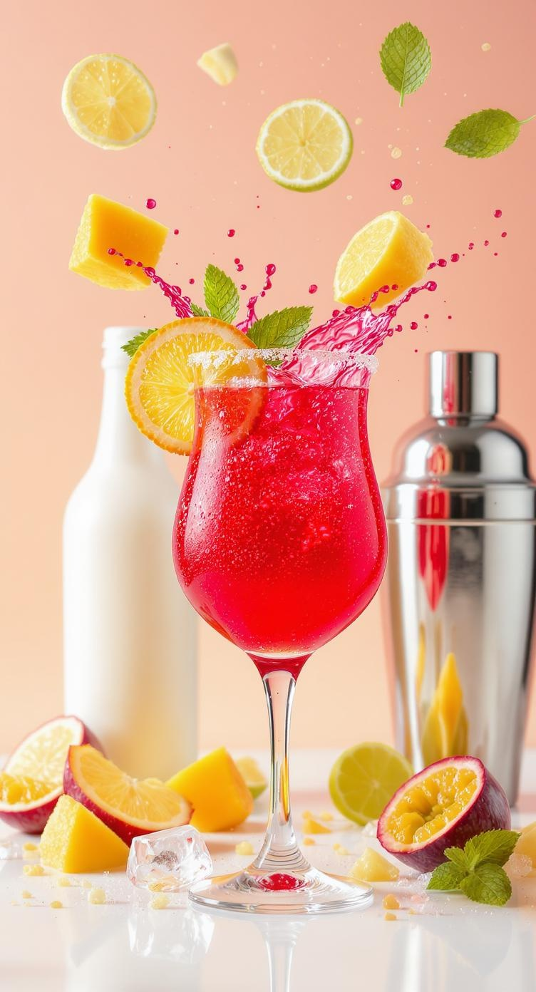 High-Speed Photo of Red Cocktail