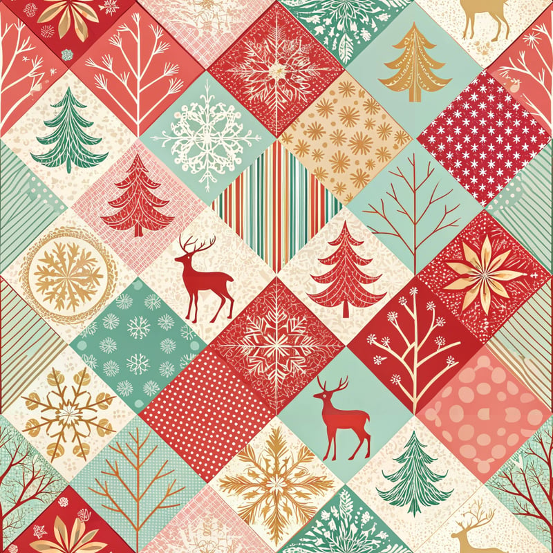 Bold Christmas Patchwork Patterns