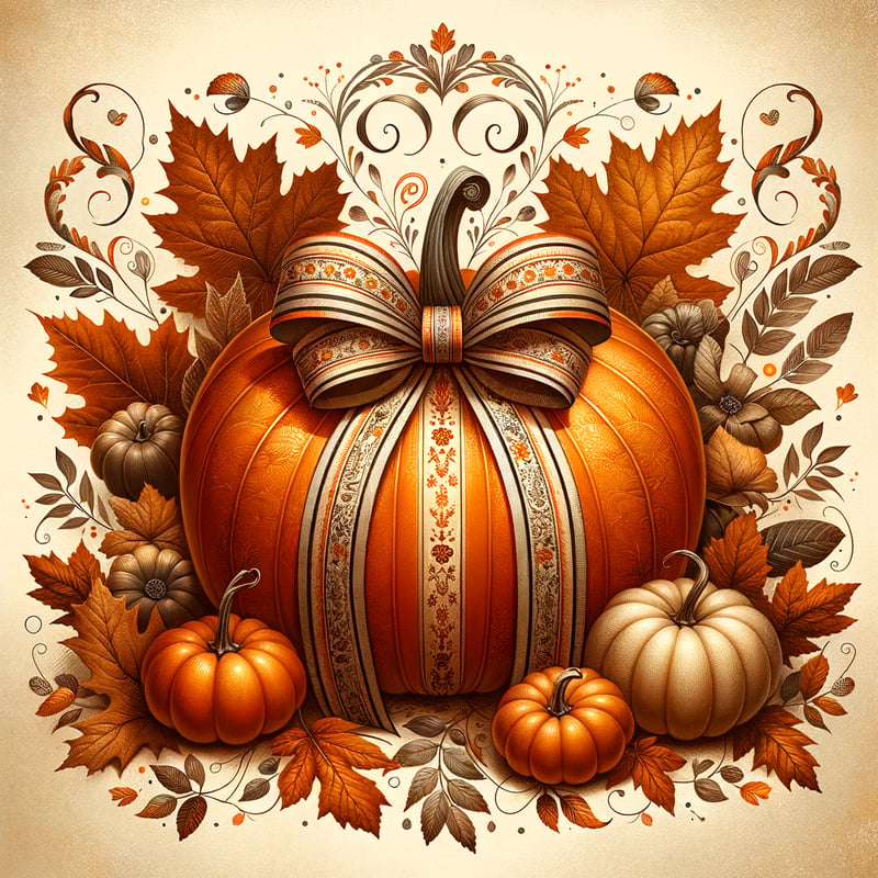 Elegant Autumn Pumpkin Illustration