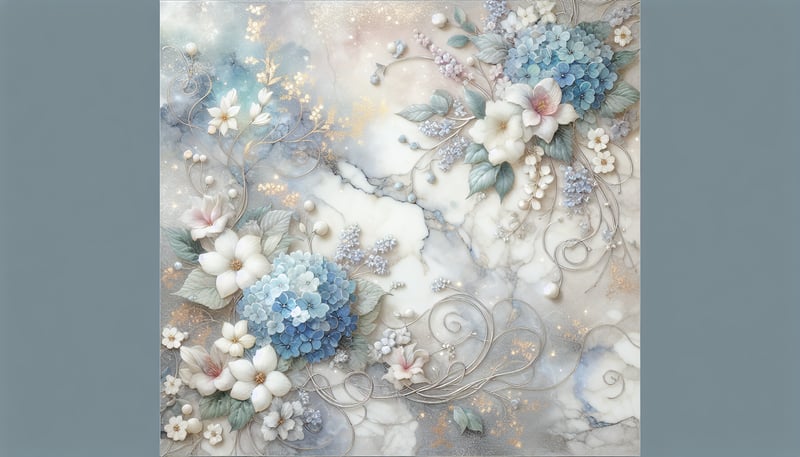 Dreamy Floral Ceramic Tile Design