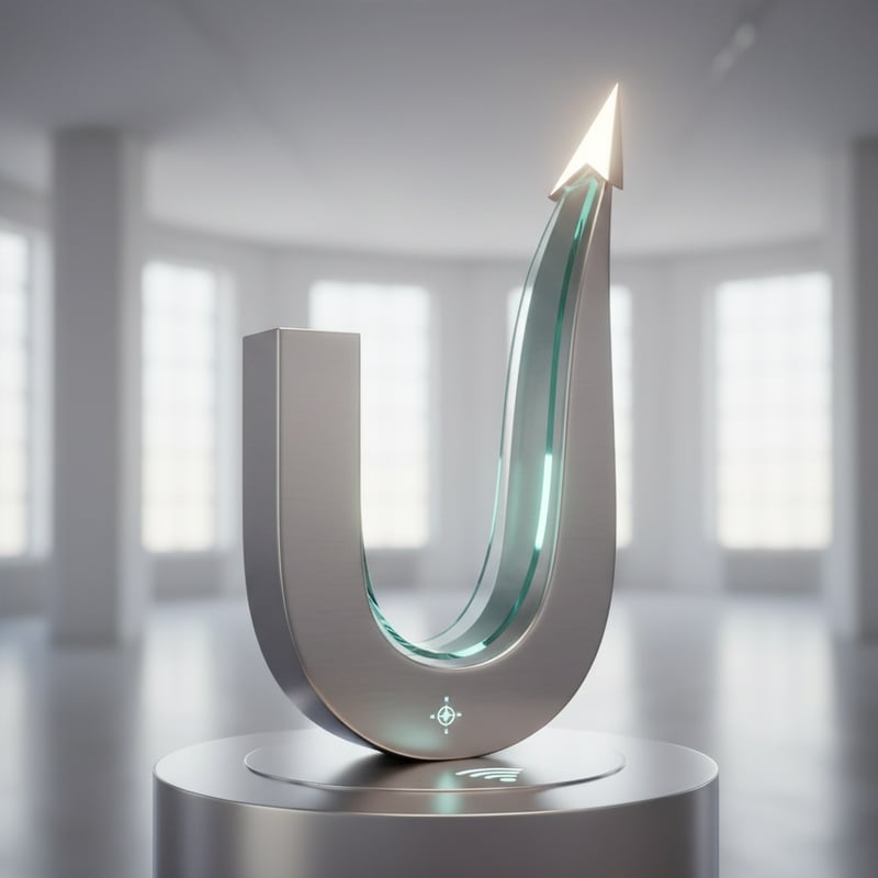 U Letter Morphing Into Upward Arrow