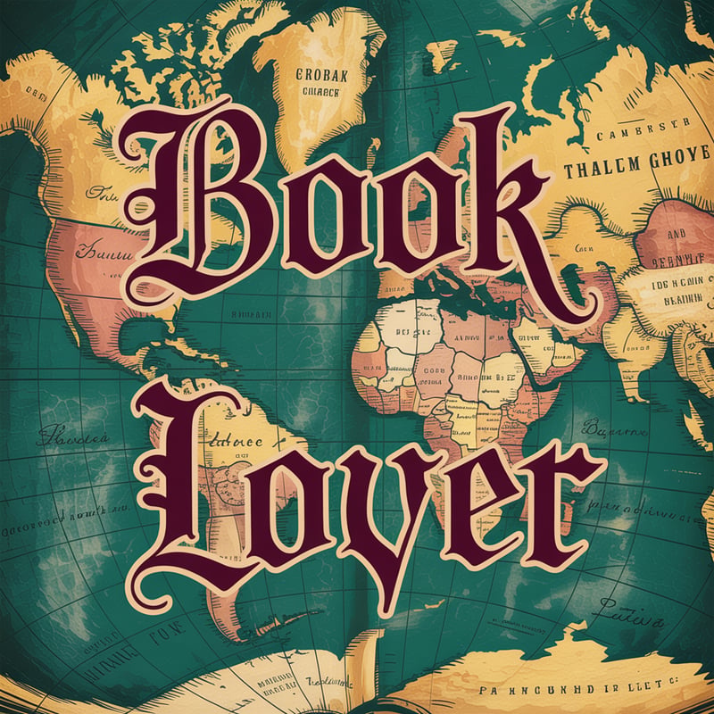 Book Lover Design with Antique Map