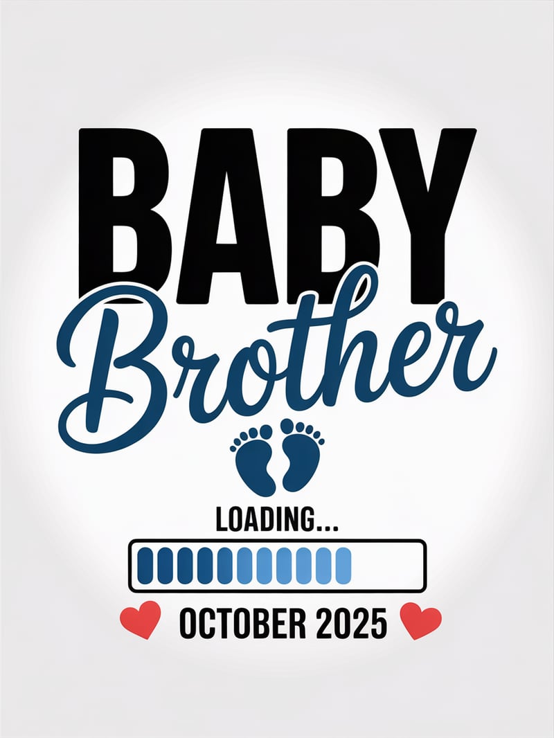 Modern Baby Brother Announcement Design