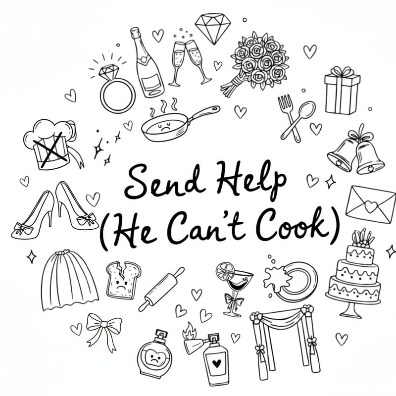 Send Help He Can't Cook Design