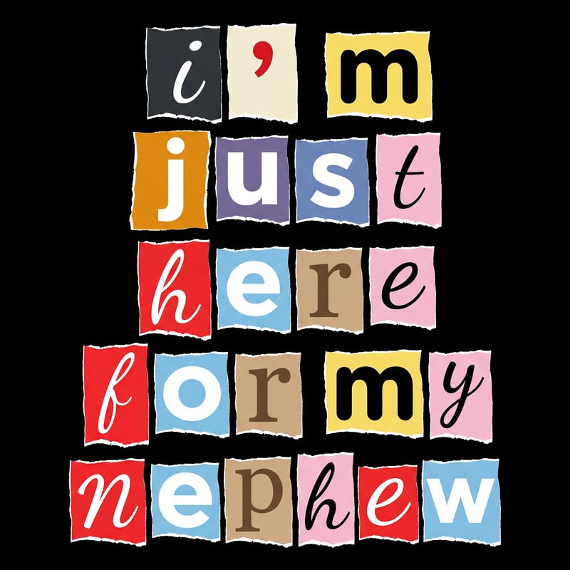 Ransom Note Collage on Black Background