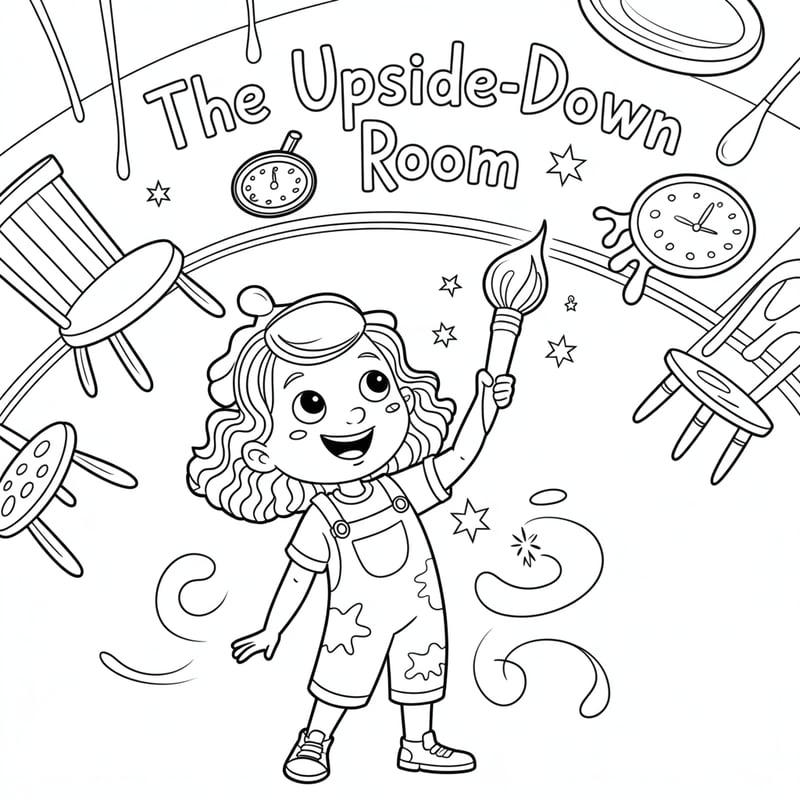 Whimsical Coloring Page of Aria