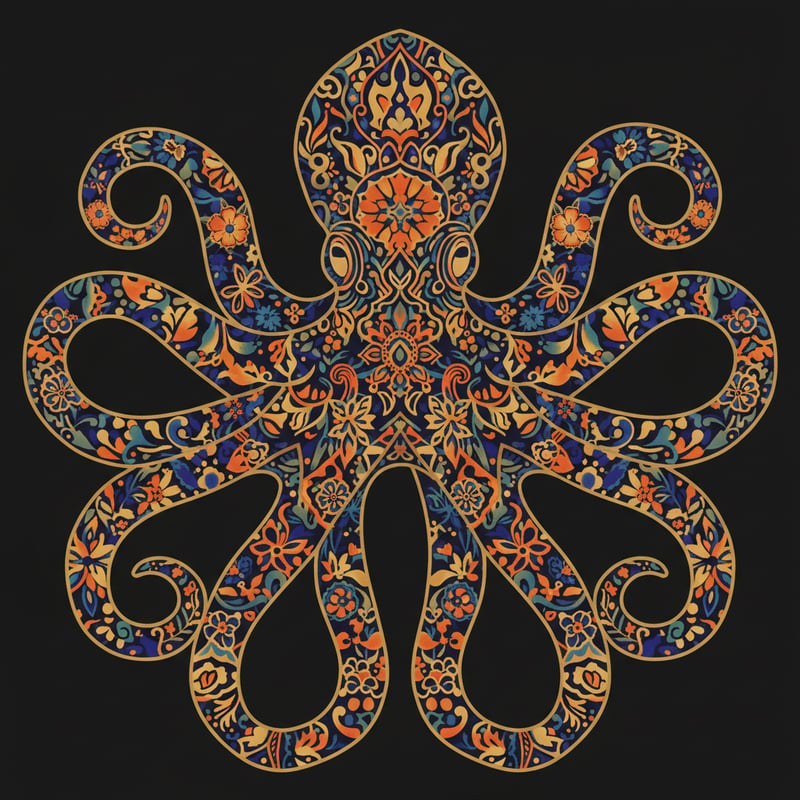 Ornamental Octopus Illustration
