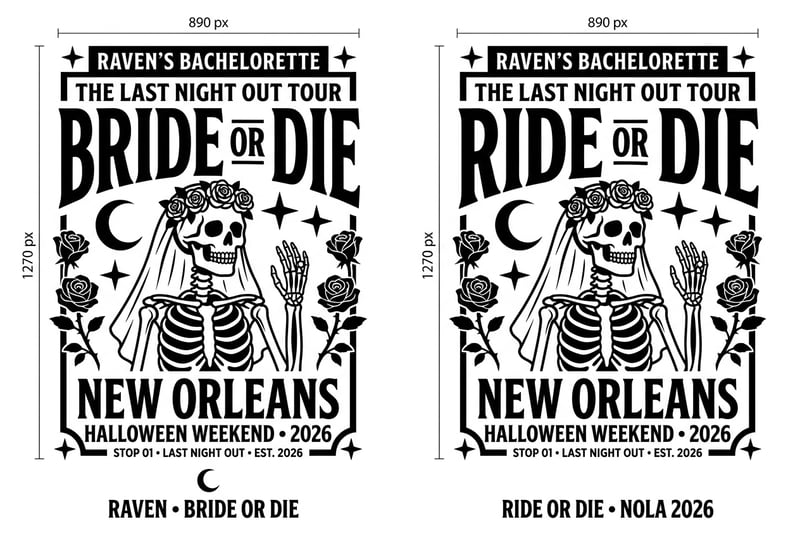 Bride Or Die Halloween Bachelorette Merch