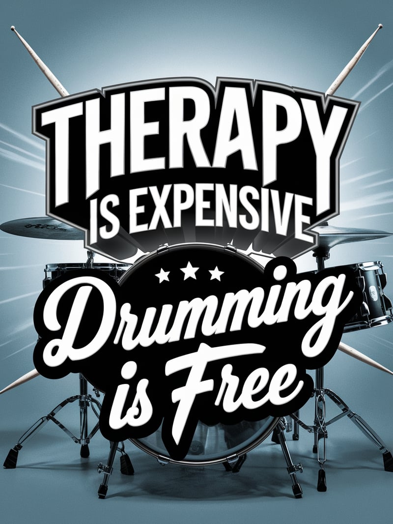 Therapy is Expensive Drumming Art