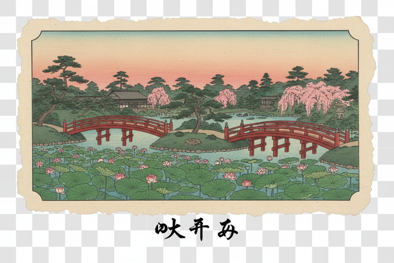 Ukiyo-e Art of Korakuen Garden