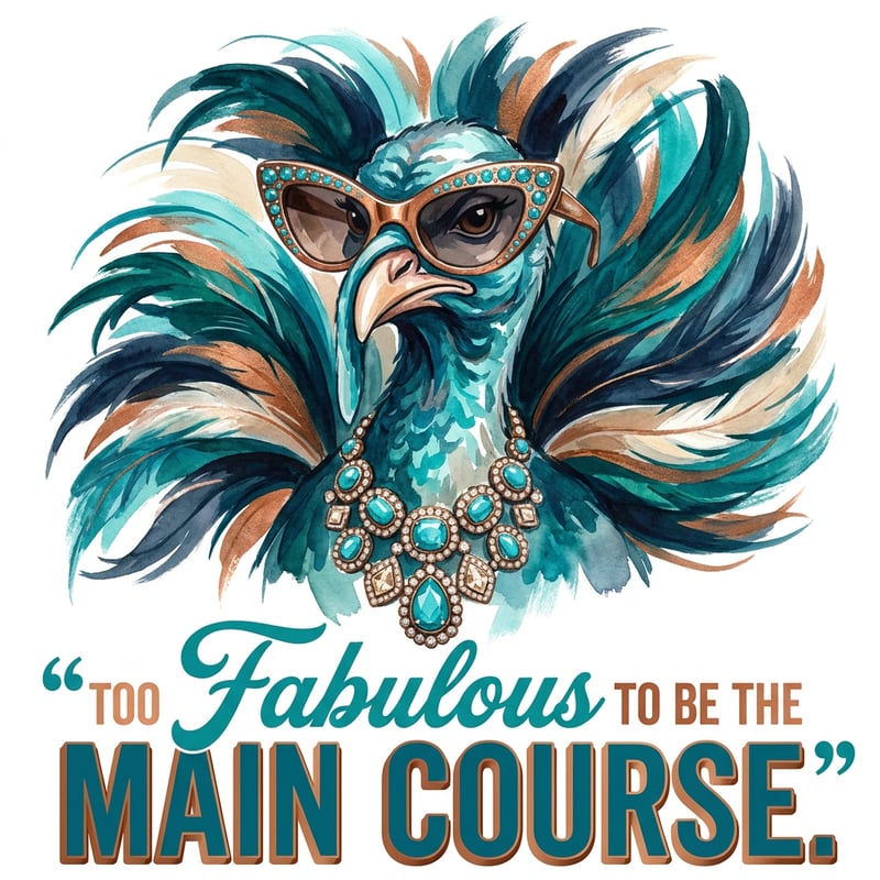 Glam Thanksgiving Turkey Portrait