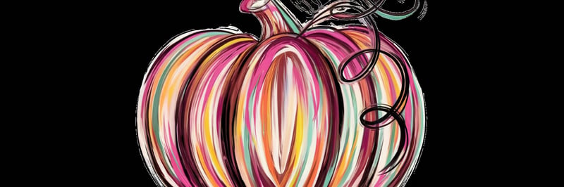 Abstract Hand-Painted Pumpkin Illustration