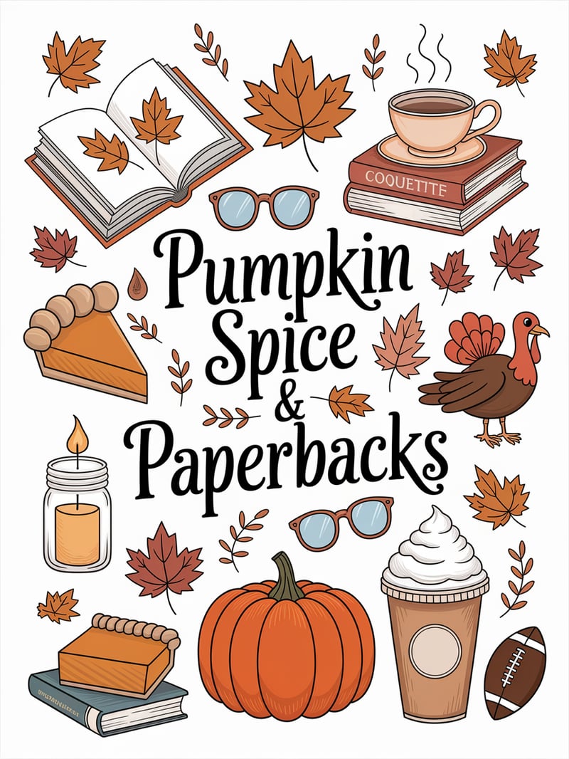 Burnt Orange Autumn Doodle Collage