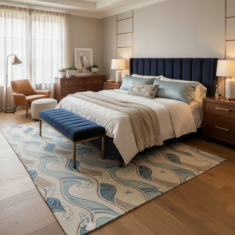 Luxury Adult Bedroom Rug Mockup