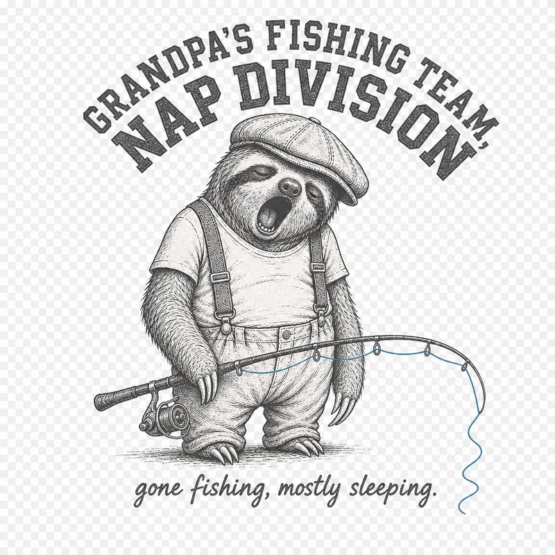 Grandpa's Fishing Team Sloth