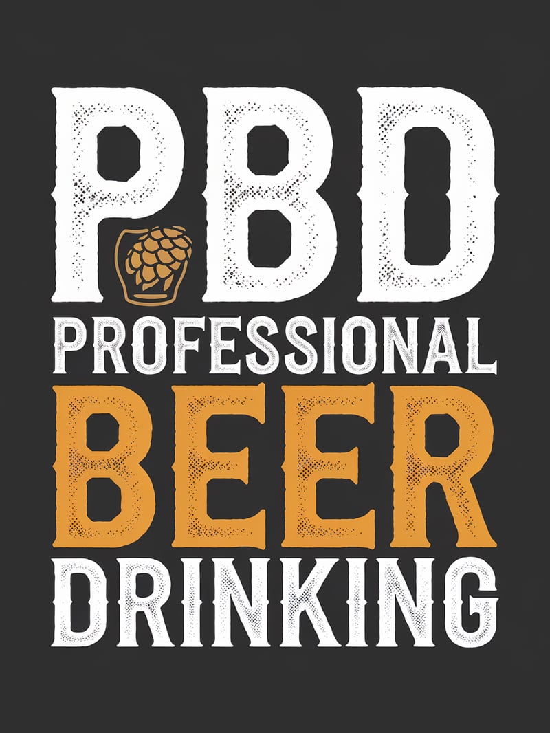 Vintage Typography: PBD Beer Drinking Design