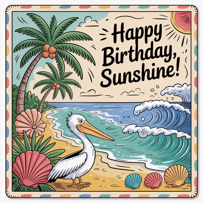 Florida Keys Icon Doodle Collage