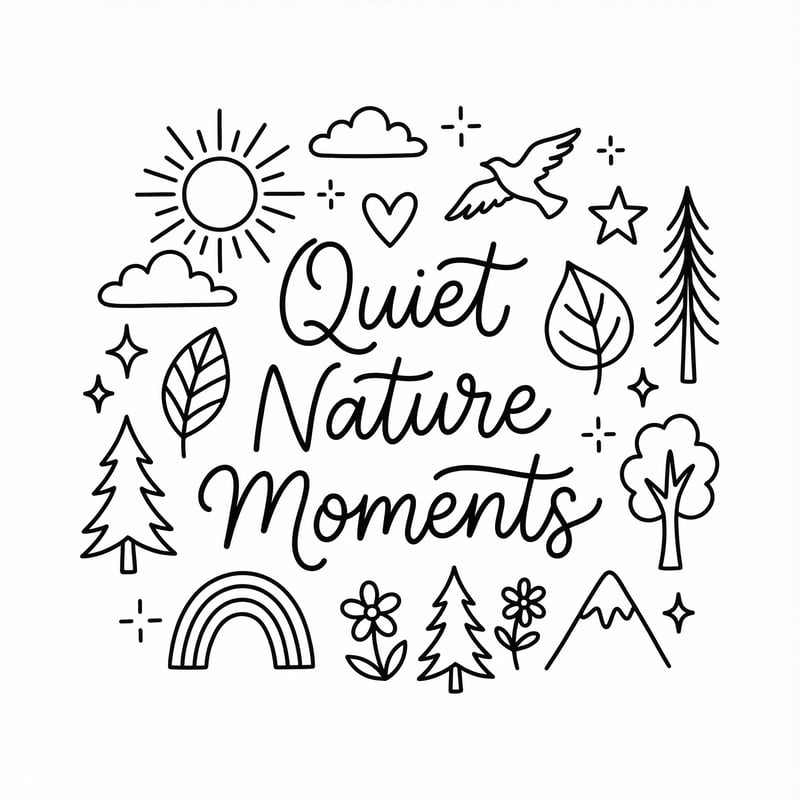 Quiet Nature Moments Monoline Doodle