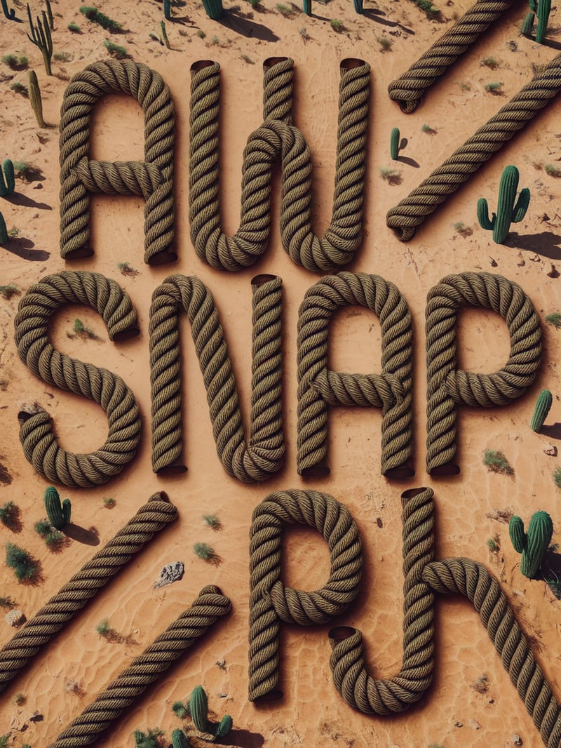 Dynamic Rope Font Design: AW SNAP