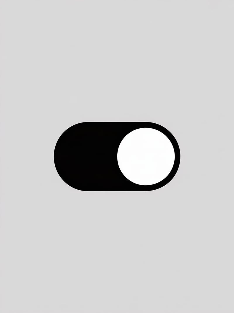 Minimalist Toggle Switch ON