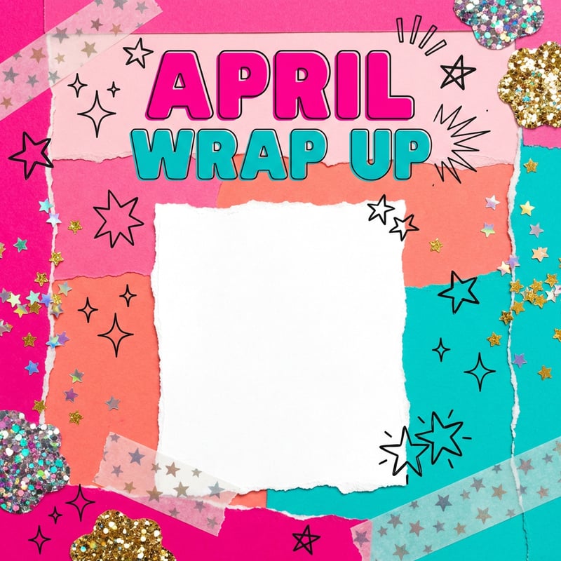 Hot Pink Teal Coral Scrapbook Frame