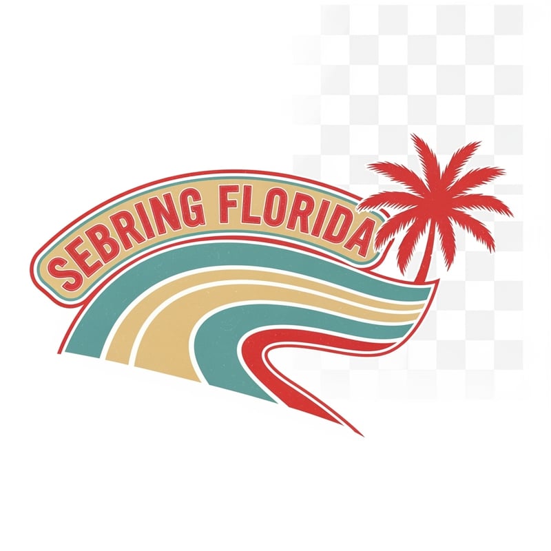 Retro Sebring Florida Badge Design