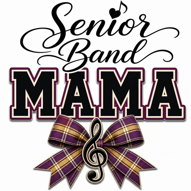 Elegant Senior Band Sublimation Design
