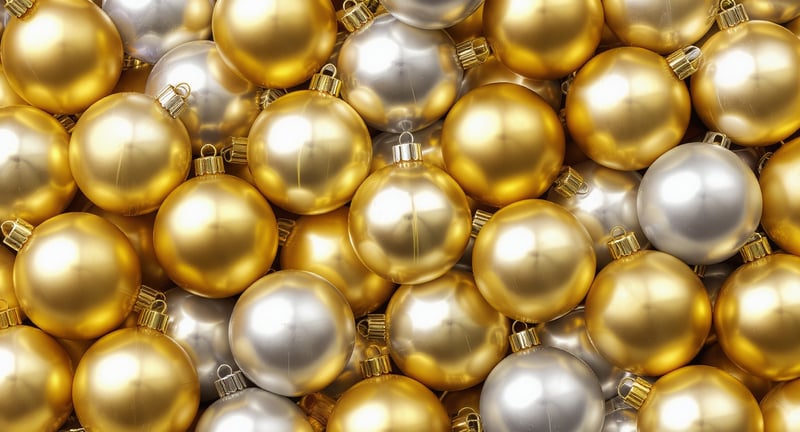 Shiny Metallic Christmas Ornaments