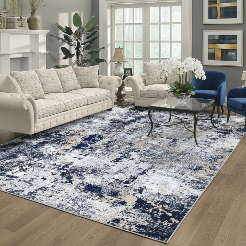 Close-Up of Luxury Rectangular Rug