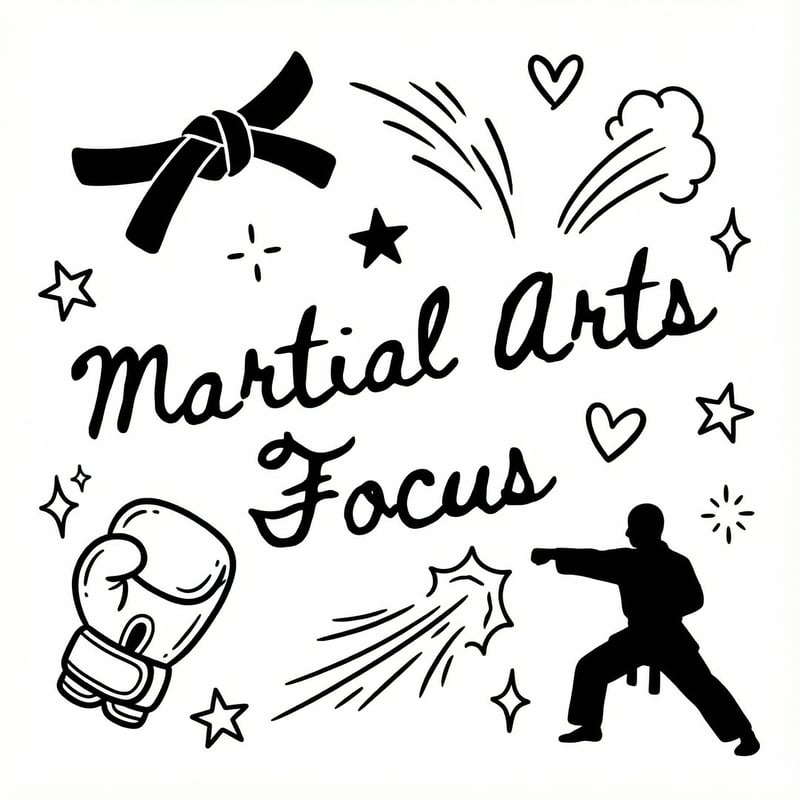 Martial Arts Monoline Doodle Design
