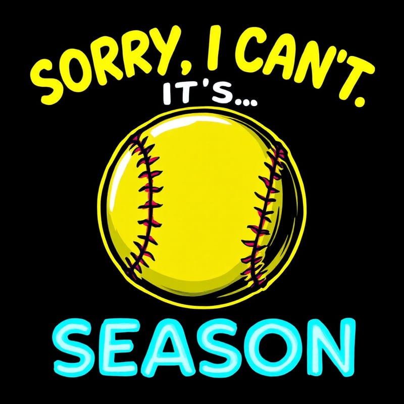 Softball Season Cartoon Design