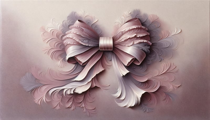 Luxurious Mauve-Gray Bow Painting