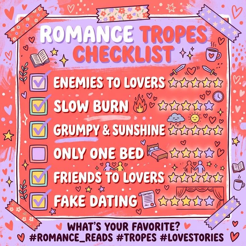Romance Tropes Checklist Template