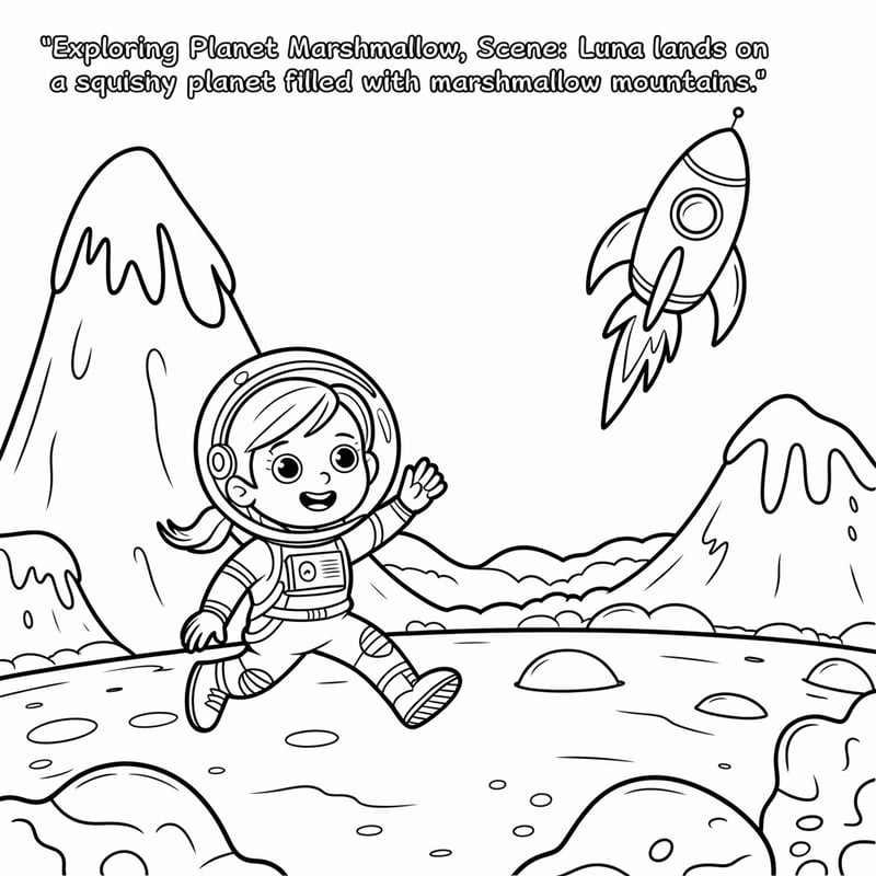 Luna Exploring Planet Marshmallow