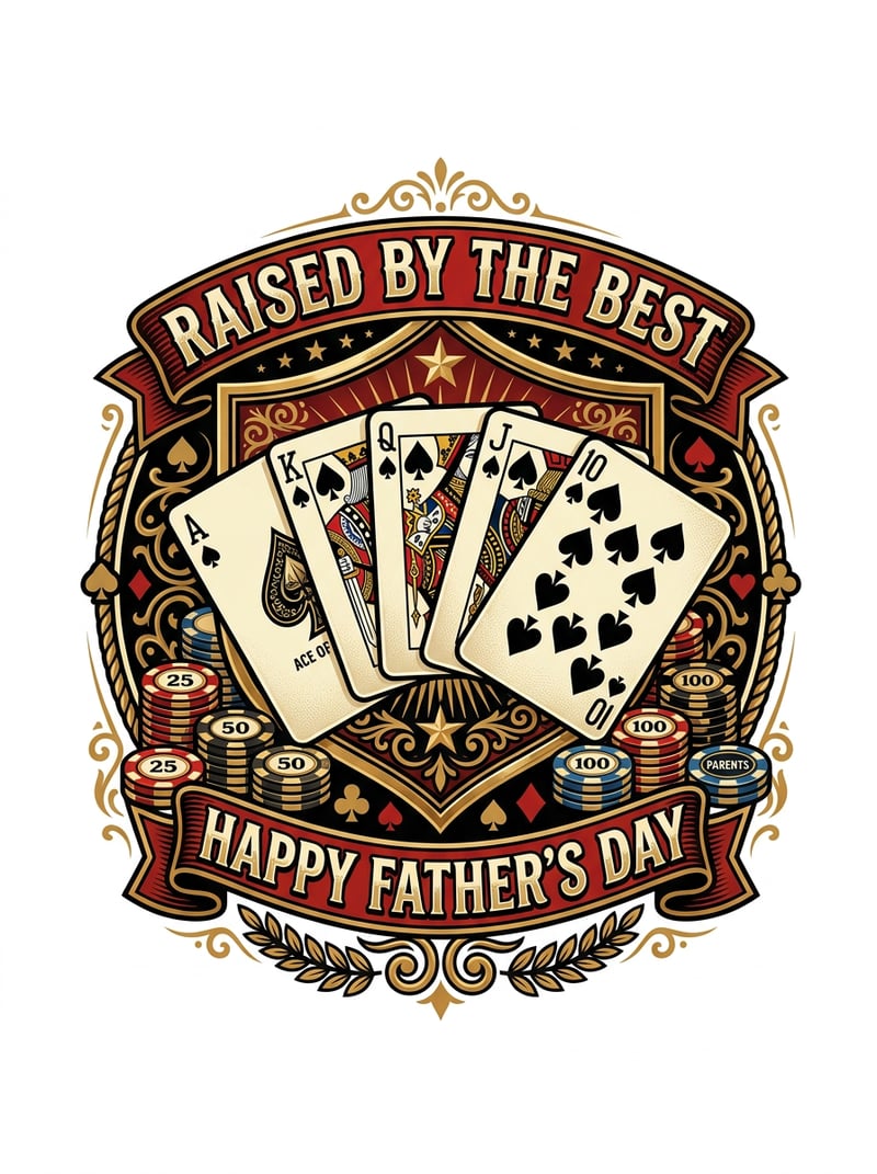 Bold Poker Father's Day Design