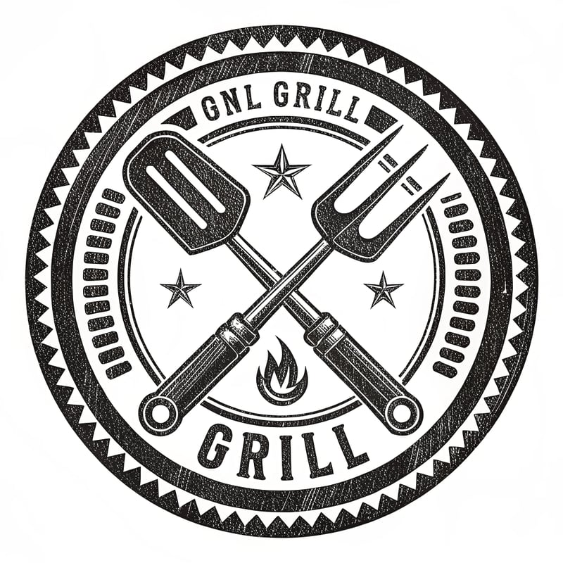 Vintage Rustic Grill Emblem