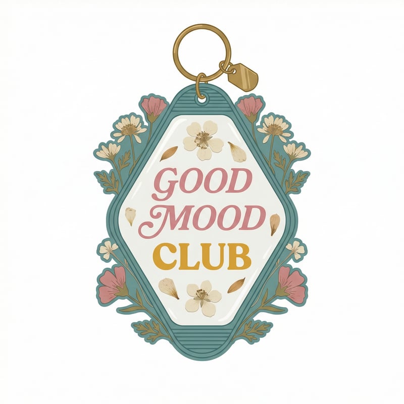 Vintage Motel Keychain Vector