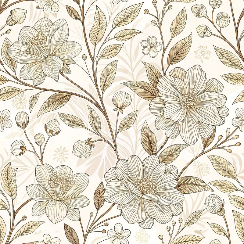Soft Beige Layered Line Pattern