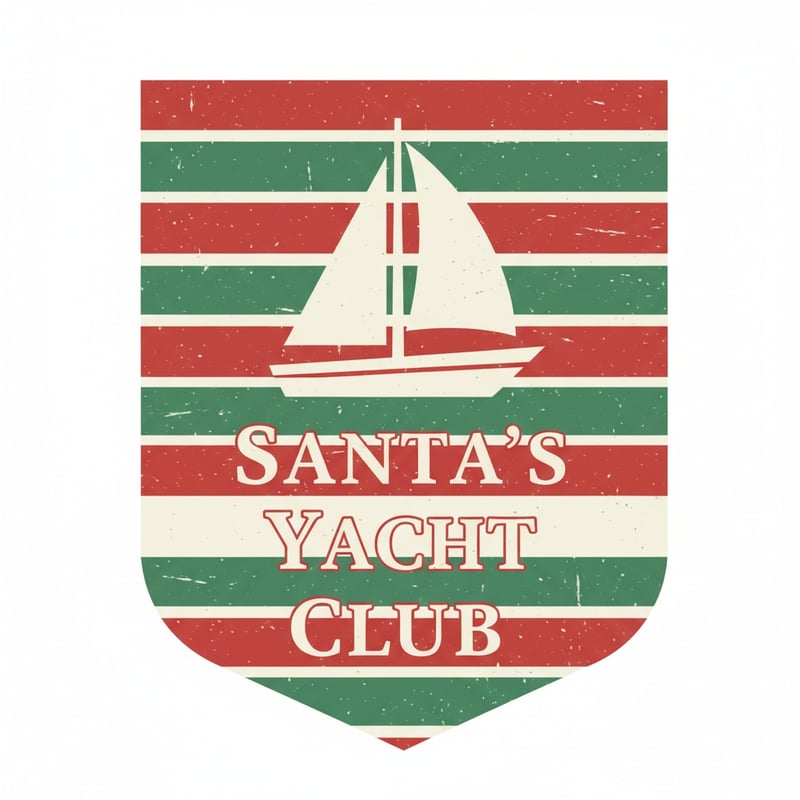 Minimalist Santa's Yacht Club Badge
